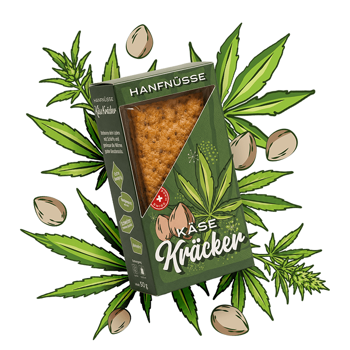 Käse-Kräcker Hanfnüsse