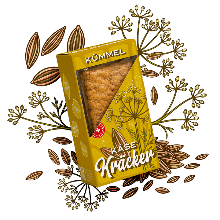 Käse-Kräcker Kümmel