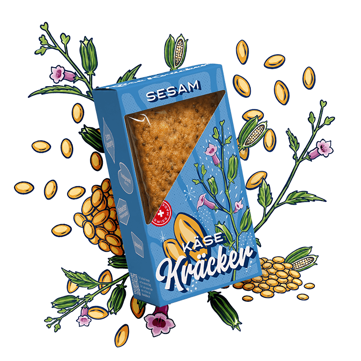 Käse-Kräcker Sesam